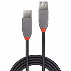 Lindy 36702 câble USB 1 m USB 2.0 USB A Noir, Gris - Vue supplémentaire 2