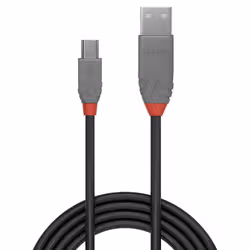 Lindy 36721 câble USB 0,5 m USB 2.0 USB A Mini-USB B Noir, Gris - Vue supplémentaire 2