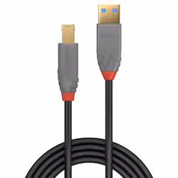 Lindy 36742 câble USB 2 m USB 3.2 Gen 1 (3.1 Gen 1) USB A USB B Noir, Gris - Vue supplémentaire 2