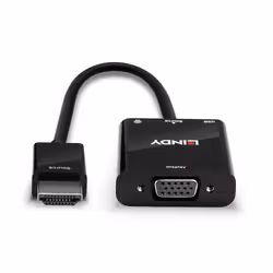 Lindy 38285 câble vidéo et adaptateur 0,1 m HDMI Type A (Standard) VGA (D-Sub) Noir - Vue supplémentaire 3