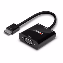 Lindy 38285 câble vidéo et adaptateur 0,1 m HDMI Type A (Standard) VGA (D-Sub) Noir - Vue supplémentaire 4