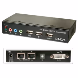 Lindy 39377 commutateur écran, clavier et souris Noir - Vue supplémentaire 4