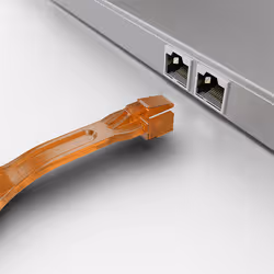 Lindy 40480 bloqueur de port Bloqueur de port + clé RJ-45 Orange Acrylonitrile-Butadiène-Styrène (ABS) - Vue supplémentaire 3