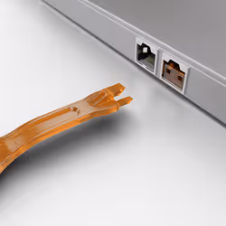 Lindy 40480 bloqueur de port Bloqueur de port + clé RJ-45 Orange Acrylonitrile-Butadiène-Styrène (ABS) - Vue supplémentaire 4