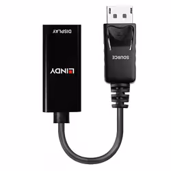 Lindy 41718 câble vidéo et adaptateur 0,15 m DisplayPort HDMI Noir - Vue supplémentaire 2
