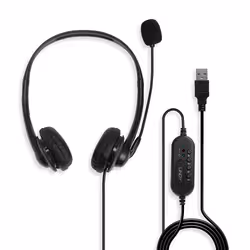 Lindy 42870 écouteur/casque Avec fil Arceau Appels/Musique USB Type-A Noir - Vue supplémentaire 2