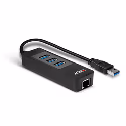 Lindy 43176 hub & concentrateur USB 3.2 Gen 1 (3.1 Gen 1) Type-A 5000 Mbit/s Noir - Vue supplémentaire 3