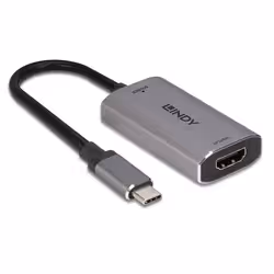 Lindy 43327 câble vidéo et adaptateur 0,11 m USB Type-C HDMI Noir, Gris - Vue supplémentaire 2