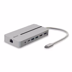 Lindy 43360 station d'accueil Avec fil USB 3.2 Gen 1 (3.1 Gen 1) Type-C Argent, Blanc - Vue supplémentaire 2