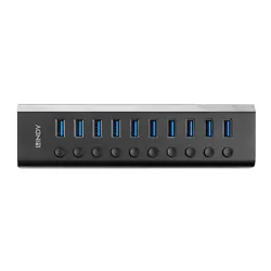Lindy 43370 hub & concentrateur USB 3.2 Gen 1 (3.1 Gen 1) Type-B 5000 Mbit/s Noir