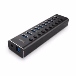 Lindy 43370 hub & concentrateur USB 3.2 Gen 1 (3.1 Gen 1) Type-B 5000 Mbit/s Noir - Vue supplémentaire 4