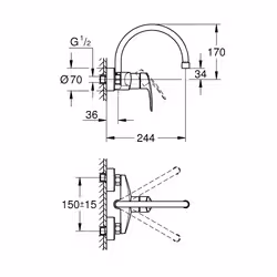 GROHE Eurosmart Chrome - Vue supplémentaire 4