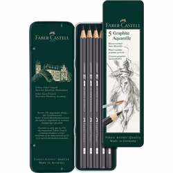 FABER-CASTELL Crayon Graphite Aquarelle 117805 metallic box 5 pcs. - Vue supplémentaire 2
