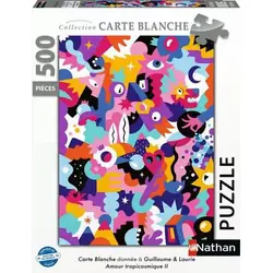 Nathan puzzle 500 p - Amour tropicosmique II / Guillaume & Laurie (Collection Carte blanche)