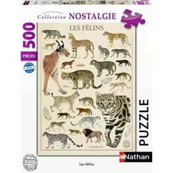 Nathan puzzle 500 p - Les félins / Muséum national d'Histoire naturelle