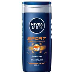 NIVEA Sport 24H Fresh effect 250 ml Gel douche Hommes Corps et cheveux Citron vert