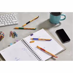 STABILO pointVisco Stylos à encre gel avec bouchon Fin Noir, Bleu, Vert, Rouge 4 pièce(s) - Vue supplémentaire 4