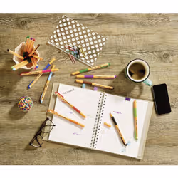 STABILO pointVisco Stylos à encre gel avec bouchon Fin Noir, Bleu, Vert, Rouge 4 pièce(s) - Vue supplémentaire 5