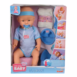 Smoby Nbb Poupon Bleu 43Cm Boit Fait Pipi - Vue supplémentaire 3