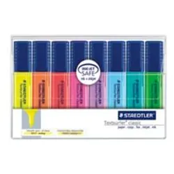 Staedtler Textsurfer classic 364 marqueur 8 pièce(s) Pointe biseautée Bleu, Vert, Orange, Rose, Rouge, Turquoise, Violet, Jaune