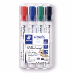 Staedtler Lumocolor marqueur 4 pièce(s) Pointe ogive Noir, Bleu, Vert, Rouge - Vue supplémentaire 2