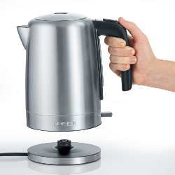 Severin WK 3497 bouilloire 1,7 L 2200 W Noir, Acier inoxydable