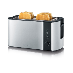 Severin AT 2590 grille-pain 2 part(s) 1400 W Noir, Argent