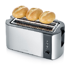 Severin AT 2590 grille-pain 2 part(s) 1400 W Noir, Argent