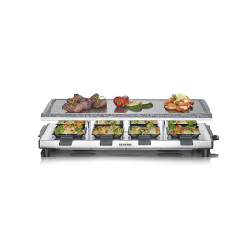Severin RG 2374 raclette 8 personne(s) 1500 W Noir, Acier inoxydable