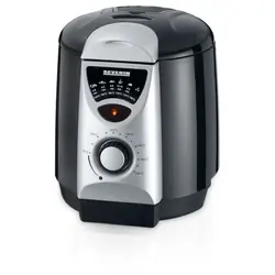 Severin FR 2408 friteuse Unique 0,95 L Autonome 840 W Noir, Argent
