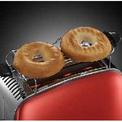 Russell Hobbs 23330-56 grille-pain 2 part(s) Noir, Rouge, Acier inoxydable