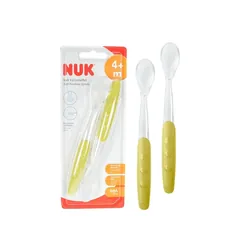 Lot de 2 Cuillères Douces en Silicone 4M+ NUK