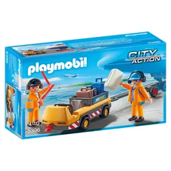 Playmobil City Action Agents avec tracteur à bagages