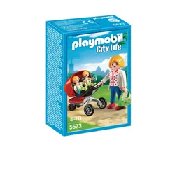 Playmobil City Life Maman avec jumeaux et landau