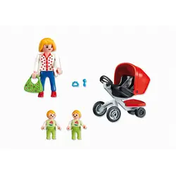 Playmobil City Life Maman avec jumeaux et landau