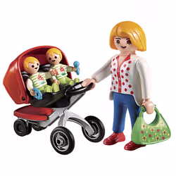 Playmobil City Life Maman avec jumeaux et landau - Vue supplémentaire 3