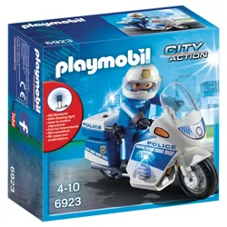 Playmobil City Action Moto De Policier Avec Gyrophare