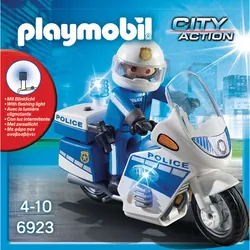 Playmobil City Action Moto De Policier Avec Gyrophare