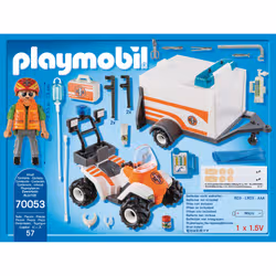 Playmobil City Life Quad Et Remorque De Secours - Vue supplémentaire 5