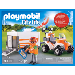 Playmobil City Life Quad Et Remorque De Secours - Vue supplémentaire 6