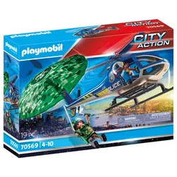 Playmobil City Action Hélicoptère de police et parachutiste