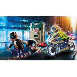 Playmobil City Action Policier avec moto et voleur