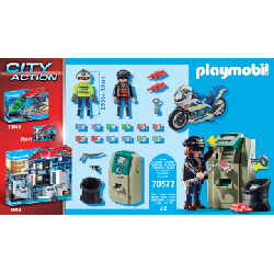 Playmobil City Action Policier avec moto et voleur