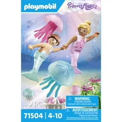 Playmobil Princess Enfants sirènes méduses et coquillages