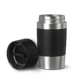 Krups Travel Mug Compact N2161144 thermos 300 ml Noir, Acier inoxydable Acier inoxydable