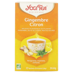 Infusion Biologique Gingembre Citron 17 Sachets Yogi Tea