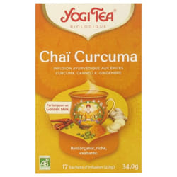 Infusion Biologique Chai Curcuma 17 Sachets Yogi Tea
