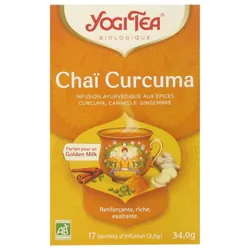 Infusion Biologique Chai Curcuma 17 Sachets Yogi Tea