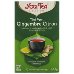 Yogi Tea Thé Vert Gingembre Citron Bio 17 Sachets
