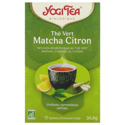 Yogi Tea Thé Vert Matcha Citron Bio 17 Sachets